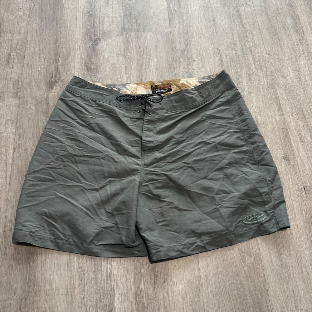 Patagonia Pataloha Mens 38 Board Shorts Gray Swim Trunks RN 51884